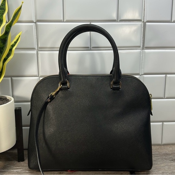 Michael Kors Black Leather Cindy Dome Satchel! Preowned!! Very Gently Used!! - Picture 2 of 11